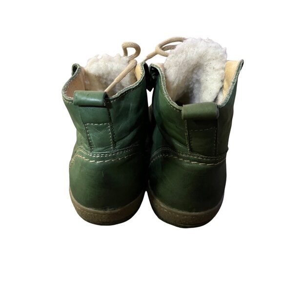 V-Italia 1041 Kiki Boots Women’s 38 / 7.5 Green Leather Fleece Lined Poland - Picture 6 of 13